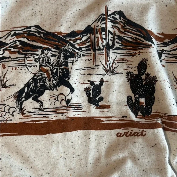 Ariat Western Graphic Cream Sweater - Picture 3 of 4